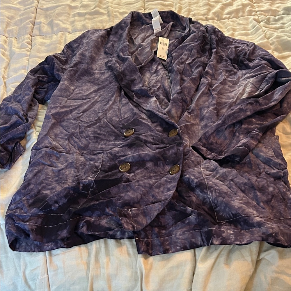 NWT amadi by anthropology Women's Tie-Dye Jacket
